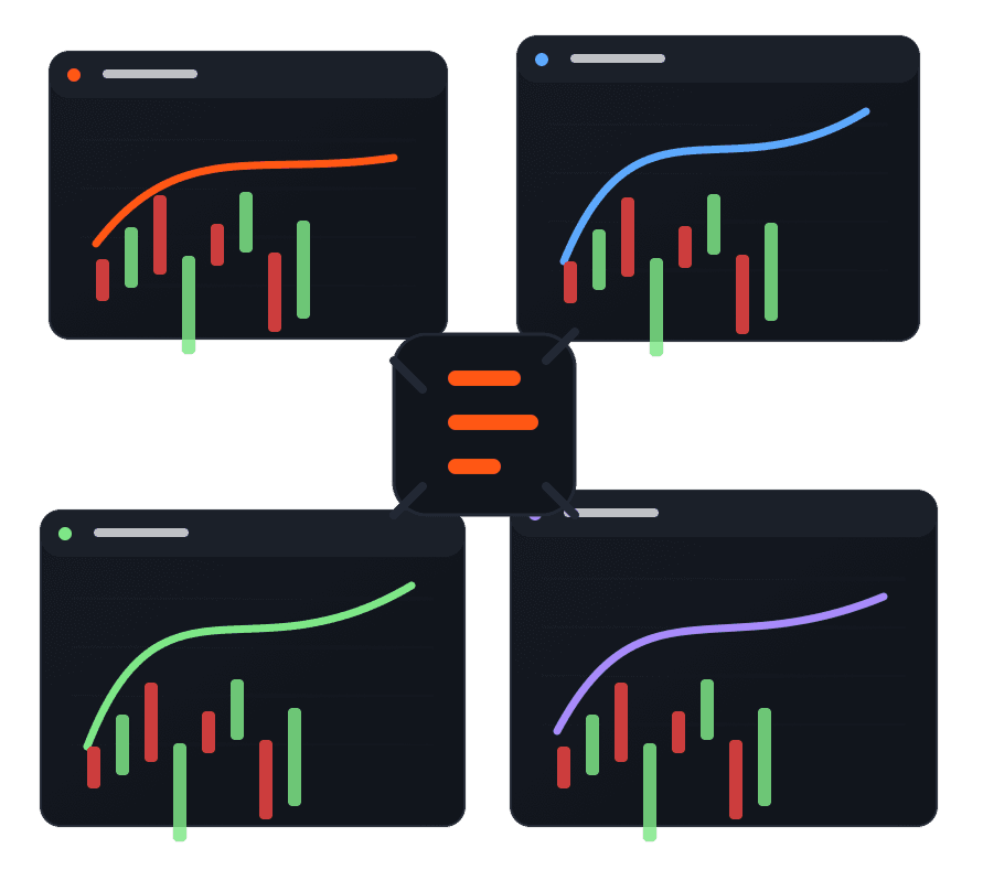 Desktop-grade multi-window chart workspace preview